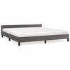 vidaXL Cadre de lit avec t&ecirc;te de lit sans matelas gris 160x200 cm