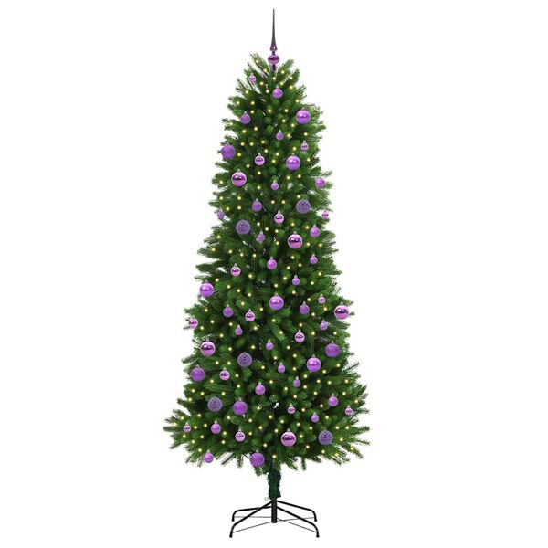 vidaXL Sapin de No&euml;l avec 300 LED avec support Vert 240 cm PE