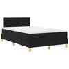 vidaXL Lit &agrave; ressorts avec matelas Noir 120 x 200 cm tissu