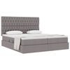 vidaXL Lit de Rangement Taupe 200 x 200 cm Cuir synth&eacute;tique