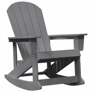 vidaXL Chaise Adirondack &agrave; bascule Gris clair HDPE