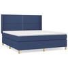 vidaXL Sommier &agrave; lattes de lit avec matelas Bleu 180x200 cm Tissu