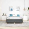 vidaXL Lit &agrave; ressorts avec matelas Gris fonc&eacute; 140 x 190 cm tissu