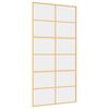vidaXL Porte coulissante dor&eacute; 102,5x205cm verre ESG clair et aluminium