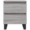 vidaXL Table de chevet sonoma gris 40x35x50 cm bois d&rsquo;ing&eacute;nierie