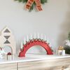 vidaXL Arche de Bougies de No&euml;l avec 10 Bougies LED Rouge