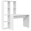 vidaXL Bureau Blanc Bois d'ing&eacute;nierie 138,5 x 55 x 143 cm