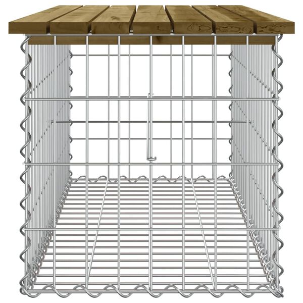 vidaXL Banc de jardin design gabion 103x44x42 cm bois de pin imprégné