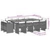 vidaXL Ensemble &agrave; manger de jardin et coussins 13 pcs beige