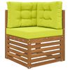 vidaXL Coussin de canap&eacute; d'ext&eacute;rieur 3 pcs Vert Polyester