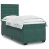 vidaXL Sommier &agrave; lattes de lit avec matelas Vert fonc&eacute; 90x200 cm