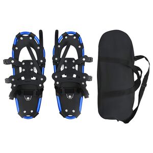 vidaXL Raquettes 3 en 1 Bleu et Noir 53,5 x 21 cm Aluminium et HDPE