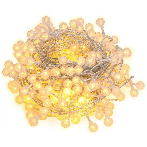 vidaXL Guirlande lumineuse globe 40 m 400 LED blanc chaud 8 fonctions