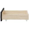 vidaXL Tiroirs de lit 2 pcs noir bois d'ing&eacute;nierie et tissu