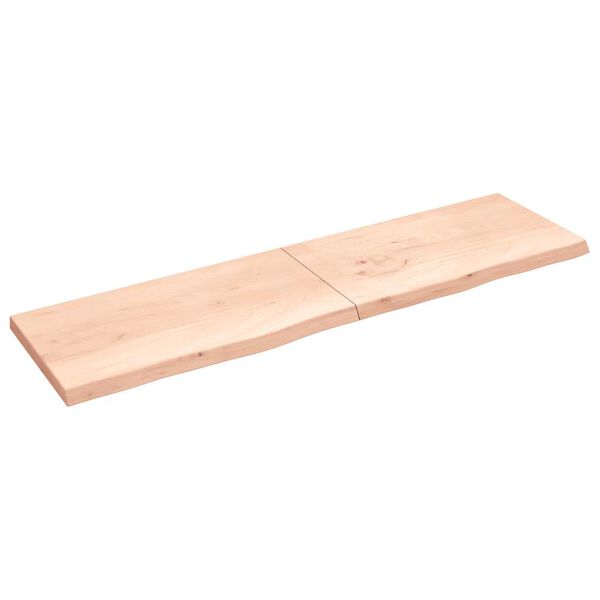 vidaXL &Eacute;tag&egrave;re murale 220x60x(2-6) cm bois de ch&ecirc;ne massif non trait&eacute;