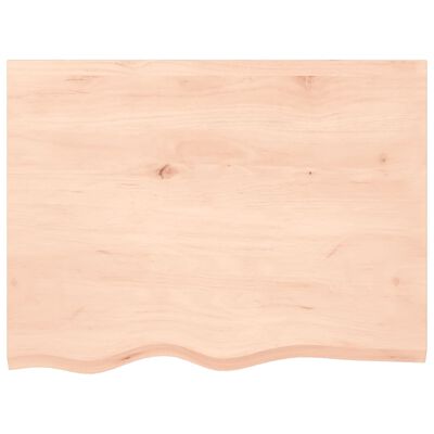 vidaXL Dessus de table 80x60x2 cm bois de chêne massif non traité