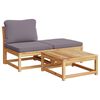 vidaXL Salon de jardin avec coussins 5 pcs Bois d'acacia solide