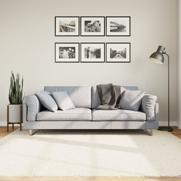 vidaXL Tapis OVIEDO &agrave; poils courts beige 200x200 cm
