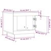 vidaXL Table basse blanc et ch&ecirc;ne sonoma 51x50x45 cm bois d'ing&eacute;nierie