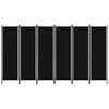 vidaXL Cloison de séparation 6 panneaux Noir 300x180 cm