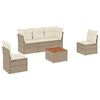 vidaXL Salon de jardin avec coussins 6 pcs beige r&eacute;sine tress&eacute;e