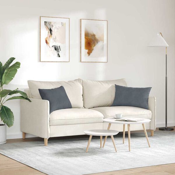vidaXL Coussins de canap&eacute; 2 pcs Gris fonc&eacute; 60 x 40 cm