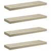 vidaXL &Eacute;tag&egrave;res murales flottantes 4 pcs Ch&ecirc;ne 80x23,5x3,8 cm MDF