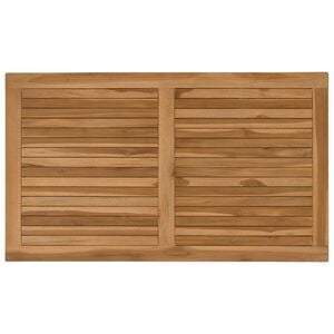 vidaXL Plateau de table Rectangulaire Bois de teck massif Naturel