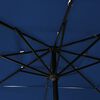vidaXL Parasol de jardin &agrave; 3 niveaux avec m&acirc;t en aluminium bleu azur&eacute;