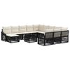 vidaXL Ensemble de canap&eacute; de jardin 13 pc Noir polyrotin