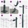 vidaXL Cl&ocirc;ture avec poteau Vert 0,6 x 10 m Acier et PVC