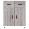 vidaXL Buffet sonoma gris 69,5x34x90 cm bois d'ing&eacute;nierie