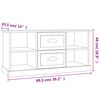 vidaXL Meuble TV blanc brillant 99,5x35,5x48 cm bois d'ing&eacute;nierie