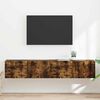 vidaXL Meuble TV mural 2 pcs Ch&ecirc;ne fum&eacute; 60 x 31 x 29.5 cm