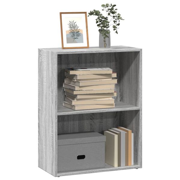 vidaXL Biblioth&egrave;que sonoma gris 60x30x77 cm bois d'ing&eacute;nierie