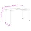 vidaXL Table de salle &agrave; manger / Table de repas M&Eacute;TAL