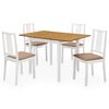 vidaXL Mobilier de salle &agrave; manger 5 pcs MDF Blanc
