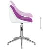 vidaXL Chaise de bureau pivotante Violet et blanc Similicuir