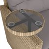 vidaXL Salon de jardin avec coussins 3 pcs beige r&eacute;sine tress&eacute;e
