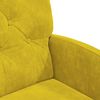 vidaXL Chaises de Salle &agrave; Manger avec Roues 2 pcs Jaune Velours