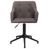 vidaXL Chaise pivotante de salle &agrave; manger Taupe Tissu