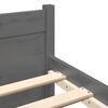 vidaXL Cadre de lit sans matelas gris bois massif 75x190 cm