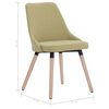 vidaXL Chaises &agrave; manger lot de 2 vert tissu