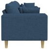 vidaXL Canap&eacute; avec coussin Bleu 250 x 77 x 76 cm tissu