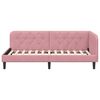 vidaXL Cadre de lit d'angle avec t&ecirc;te de lit Rose 90 x 190 cm Velours