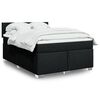 vidaXL Sommier &agrave; lattes de lit avec matelas Noir 140x200 cm Tissu