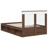 vidaXL Cadre de lit Ch&ecirc;ne brun 120 x 190 cm Bois de pin massif