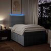 vidaXL Sommier &agrave; lattes de lit et matelas gris clair 120x190 cm tissu