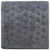 vidaXL Pouf Gris 62x62x47 cm Cuir v&eacute;ritable