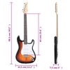 vidaXL Guitare &eacute;lectrique de d&eacute;butants et sac marron et blanc 4/4 39"